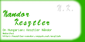 nandor kesztler business card