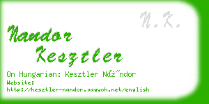 nandor kesztler business card